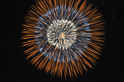 2010年千波湖の花火大会アニメ