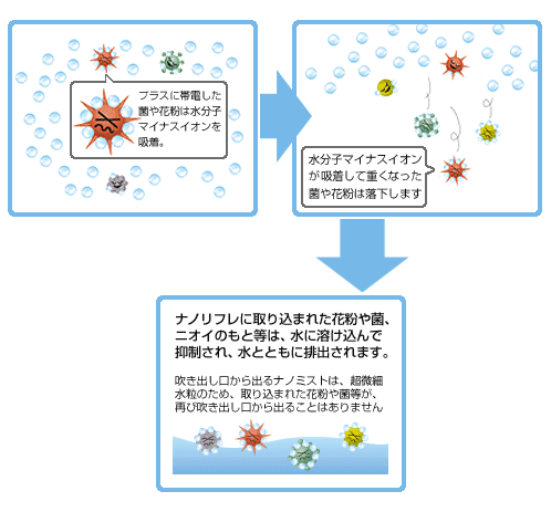 ナノリフレのナノミストのシャワーで花粉や菌をクリア02