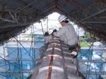 寺院の屋根に避雷銅帯を取付けます！（長野市）エコ電化本舗㈱大光電気商会