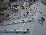 取付金具の固定です【長野県長野市太陽光発電工事】省エネ電化ＪＰ・エコ電化ＪＰ【大光電気商会】信頼と実績が自慢です