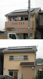 京都府亀岡市　長州太陽光発電システム　HIT設置