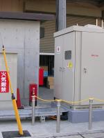 クリ−ニング工場高圧設備設置外観【戸田市　クリーニング工場様】