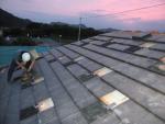 函南町肥田夕暮時太陽光発電システム現場にて