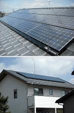 愛知県江南市　長州産業　太陽光発電HIT　設置
