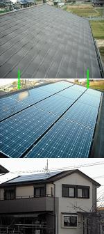 愛知県江南市　長州産業　太陽光発電HIT　設置