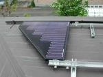太陽光発電のモジュールパネルは隅は三角計をしています【太陽光発電工事】【長野県長野市】オール電化・エコ電化ＪＰ【大光電気商会】