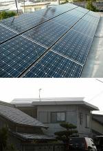 愛知県幡豆郡  長州産業　太陽光発電HIT　設置