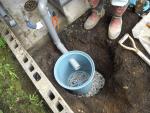 排水の吸い込み枡設けました