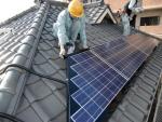瓦屋根の太陽光設置