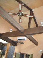 エアコンとシーリンファンの組合せです【エアコン工事】【シーリングファン工事】【長野県長野市】オール電化・エコ電化JP【大光電気商会】