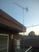 東京都世田谷区北沢　集合住宅にて地デジアンテナ工事