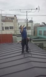 渋谷区笹塚にて地デジアンテナ工事