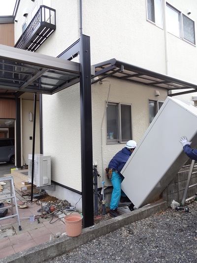 ゆっくり上げて下さい。（長野県長野市エコキュート工事)エコ電化本舗㈱大光電気商会