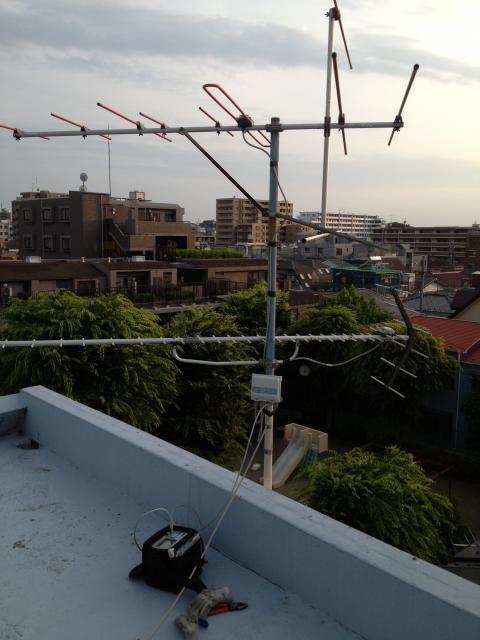 地デジ送信切替の伴う工事