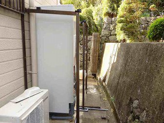 長崎県大村市 H様邸 エコキュート設置工事