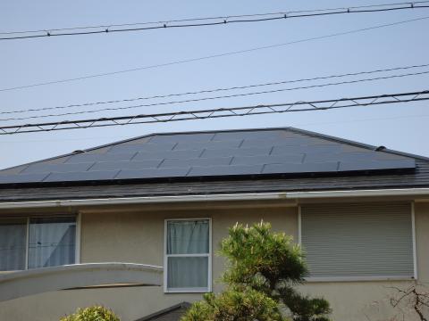 豊能郡豊能町希望ヶ丘でのソーラーフロンティア３面設置３．８ｋｗの御紹介です。