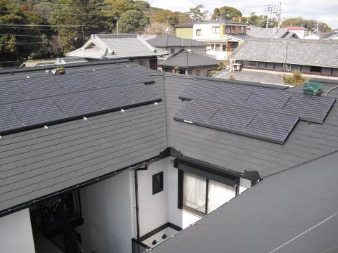 大阪府羽曳野市Ｆ様　太陽光発電工事