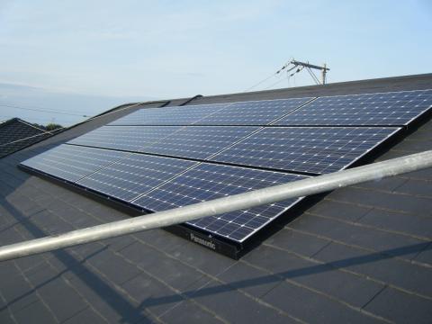 奈良県広陵町Ｍ様邸太陽光発電工事。