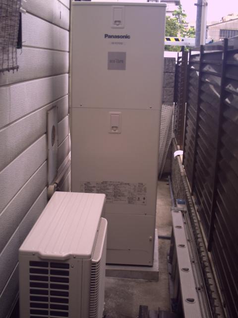 京田辺市K様邸ｴｺｷｭｰﾄ取付工事