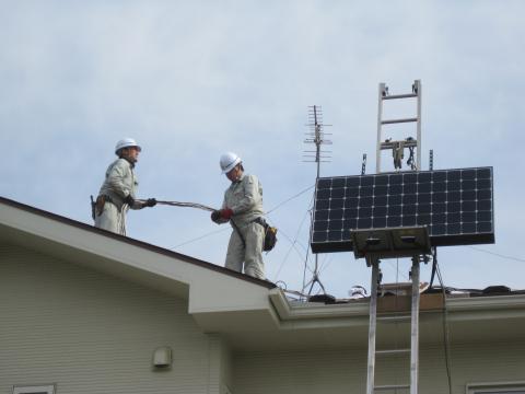 発電が楽しみです！【長野県松本市太陽光発電工事】街の工事屋さん・エコ電化ＪＰ【大光電気商会】