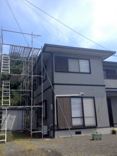 牧之原市道場　T様邸　屋根塗装工事着手致しました。