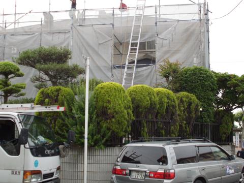 「施行前の安全対策作業背景」