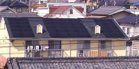 アパートに太陽光発電システムを設置しました