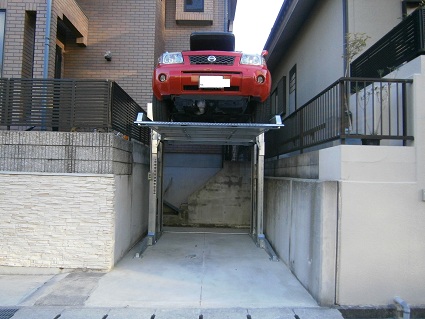 二段式駐車機ＷパークＧ２−ＭＨ施工