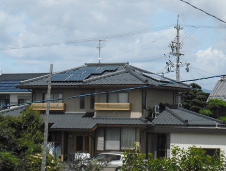 岐阜県安八郡　サンヨー太陽光発電システム　HIT設置