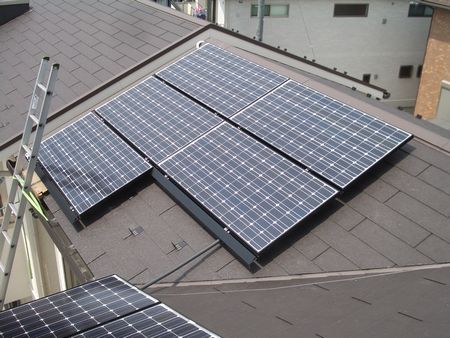 愛知県清洲市　長州太陽光発電システム　HIT設置