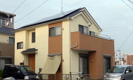 愛知県春日井市　長州太陽光発電HIT　設置