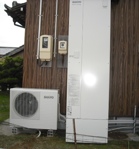 愛知県西尾市　サンヨーエコキュート　オール電化設置