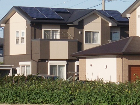 愛知県愛西市　長州太陽光発電HIT 　設置