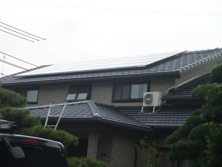 愛知県西尾市　長州太陽光発電HIT　設置
