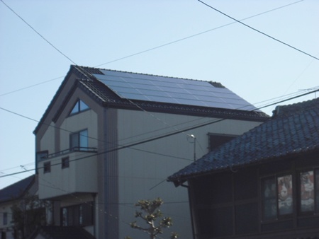 岐阜県安八郡　サンヨー太陽光発電HIT 設置