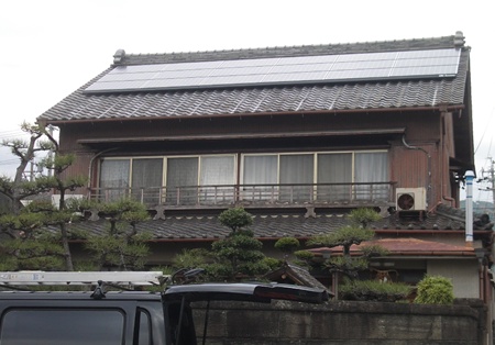 愛知県蒲郡市 長州太陽光発電HIT　設置