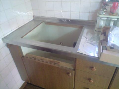 ガスコンロ撤去後の写真です。