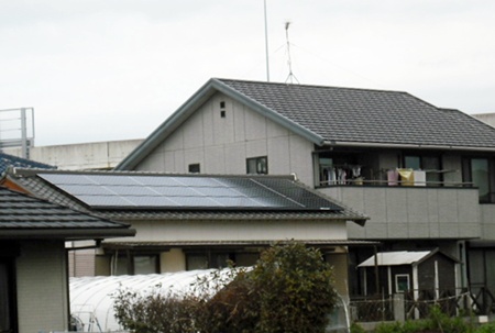 愛知県豊橋市　長州産業太陽光発電HIT　設置