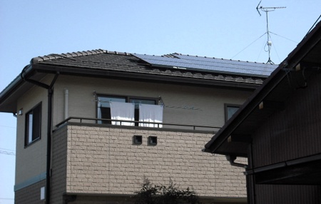 愛知県江南市　長州産業　太陽光発電HIT　設置