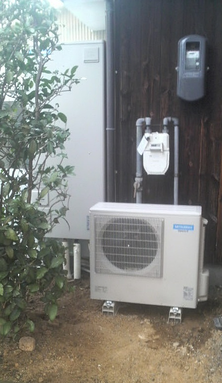 滋賀県大津市　三菱エコキュート　オール電化設置