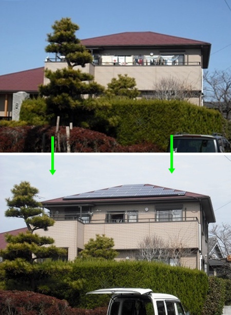愛知県豊橋市 長州産業　太陽光発電HIT　設置