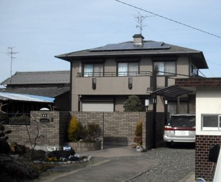 岐阜県安八郡　サンヨー太陽光発電HIT　設置