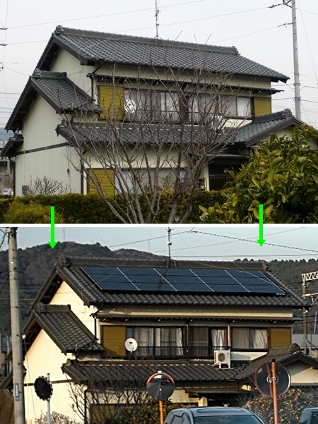 愛知県豊橋市 　長州産業　太陽光発電HIT　設置