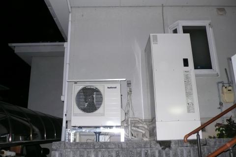 こんな場所でも設置出来ますよ【エコキュート工事】【長野県上田市】オール電化・エコ電化ＪＰ【大光電気商会】