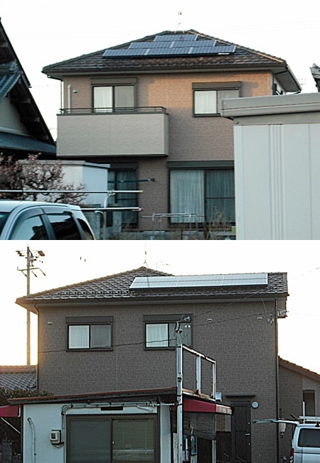 愛知県江南市　長州産業　太陽光発電HIT　設置