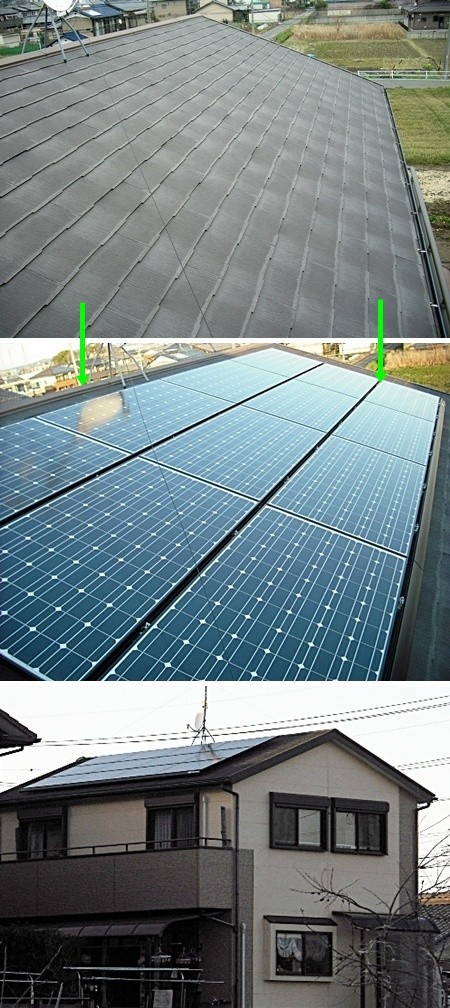 愛知県江南市　長州産業　太陽光発電HIT　設置