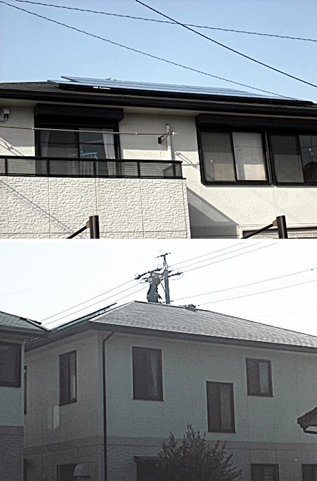 愛知県高浜市　長州産業　太陽光発電HIT　設置