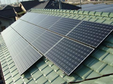 太陽光とオール電化設置いたしました。