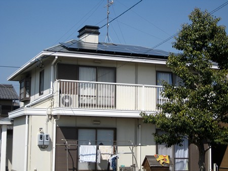 岐阜県羽島郡　サンヨー太陽光発電HIT設置