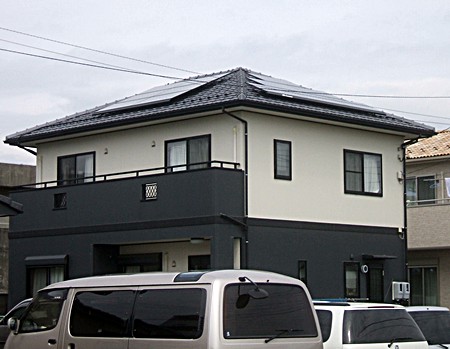 岐阜県羽島郡  長州産業　太陽光発電HIT　設置
